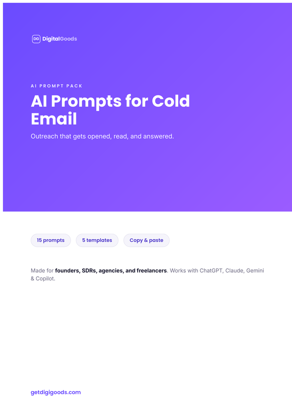 Cold Email AI Prompts PDF Guide