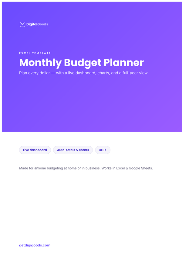 Budgeting Excel Template