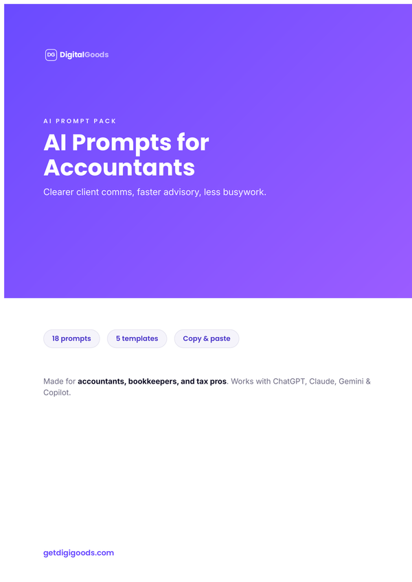 Accountant AI Prompts PDF Guide