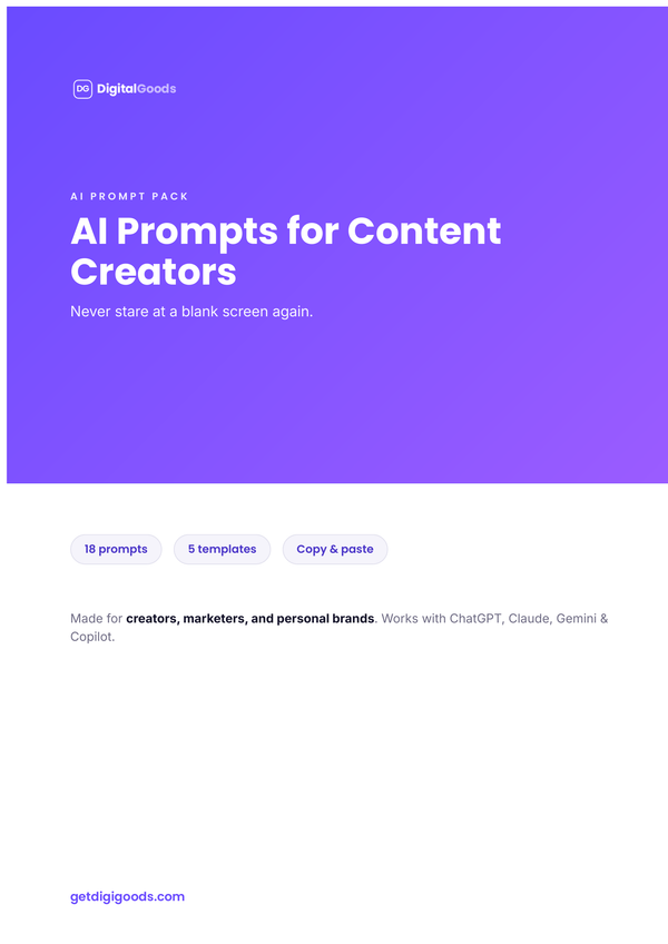 Content Creator AI Prompts PDF Guide