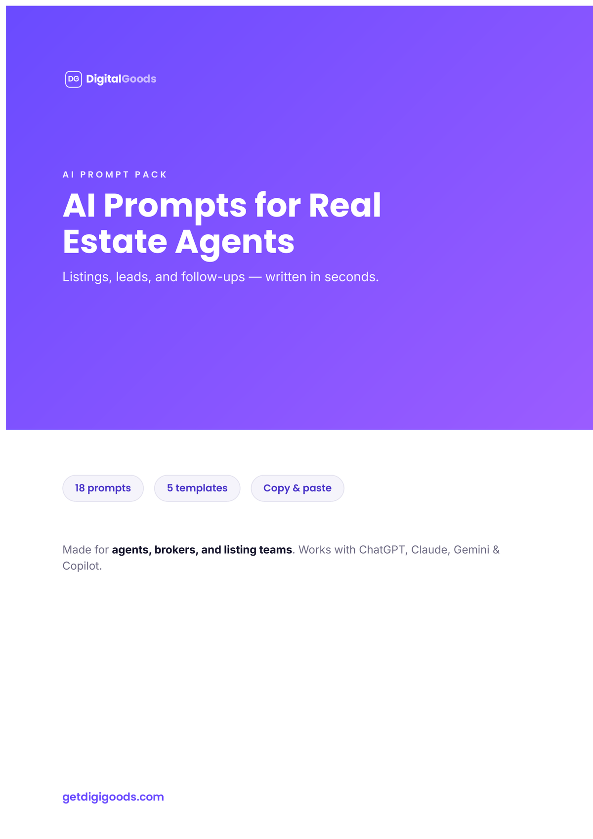 Real Estate AI Prompts PDF Guide