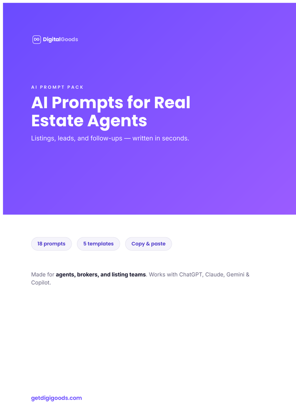 Real Estate AI Prompts PDF Guide